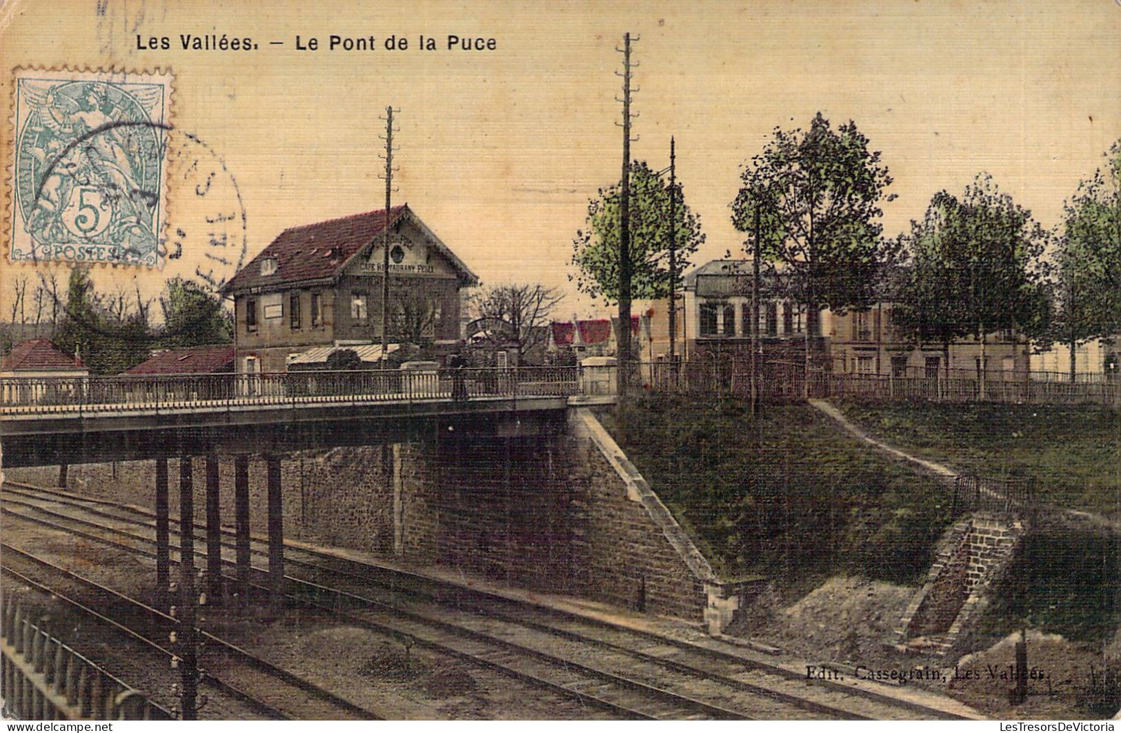 France - Les Garennes Colombes -  Les Vallées - Le Pont De La Puce - Editeur Cassegrain - Carte Postale Ancienne - La Garenne Colombes