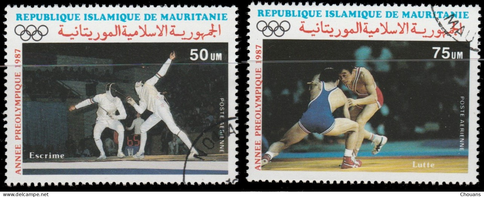 Mauritanie Aérien 1987 ~ A 249+250 - J.O. été, Séoul - Mauritanie (1960-...)