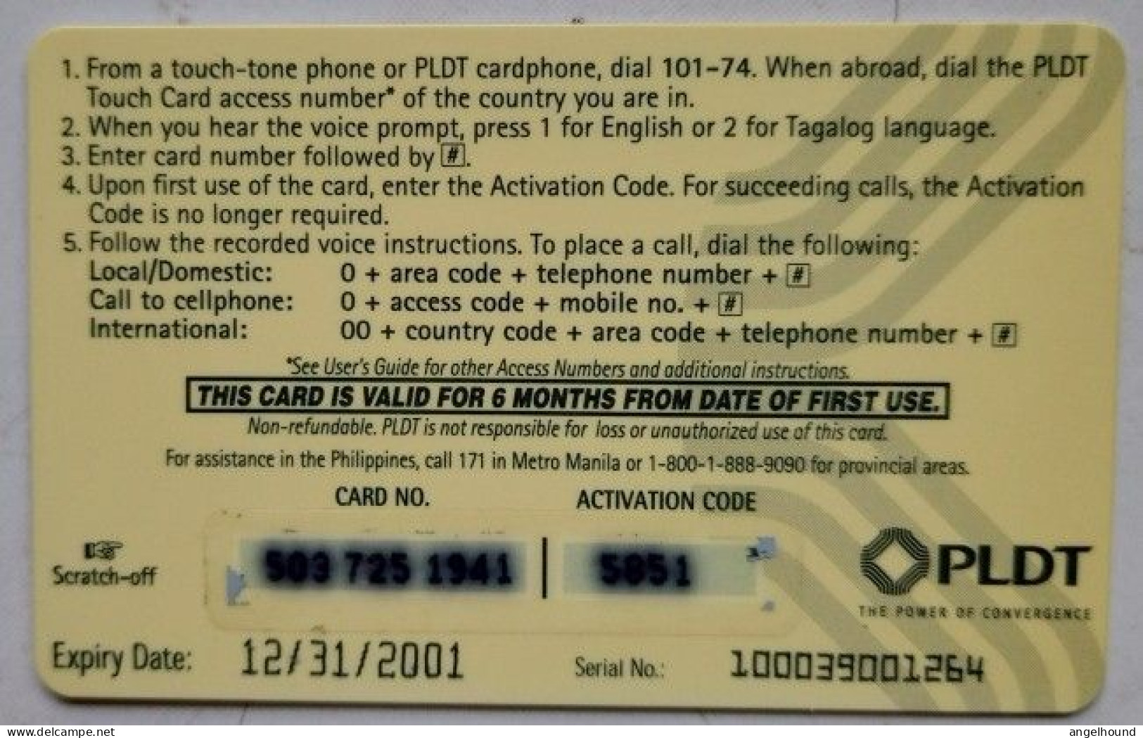 Philippines PLDT P100 Touchcard " Wyeth Tazocin " RRR - Philippines