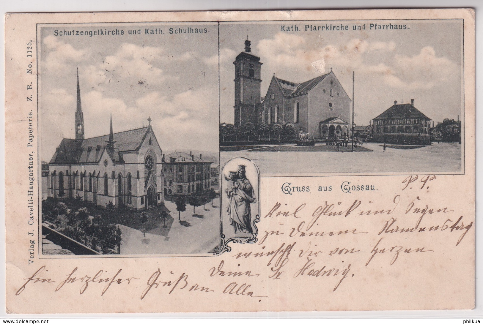 Gruss Aus Gossau (St. Gallen) - Schutzengelkirche Und Katholisches Schulhaus - Kath. Kirche Und Pfarrhaus - Gossau