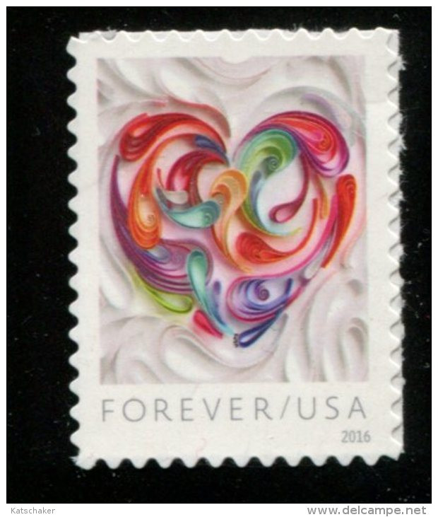 375822399 USA  2016 XX MNH SCOTT 5036 QUILLED PAPER HEART - Unused Stamps