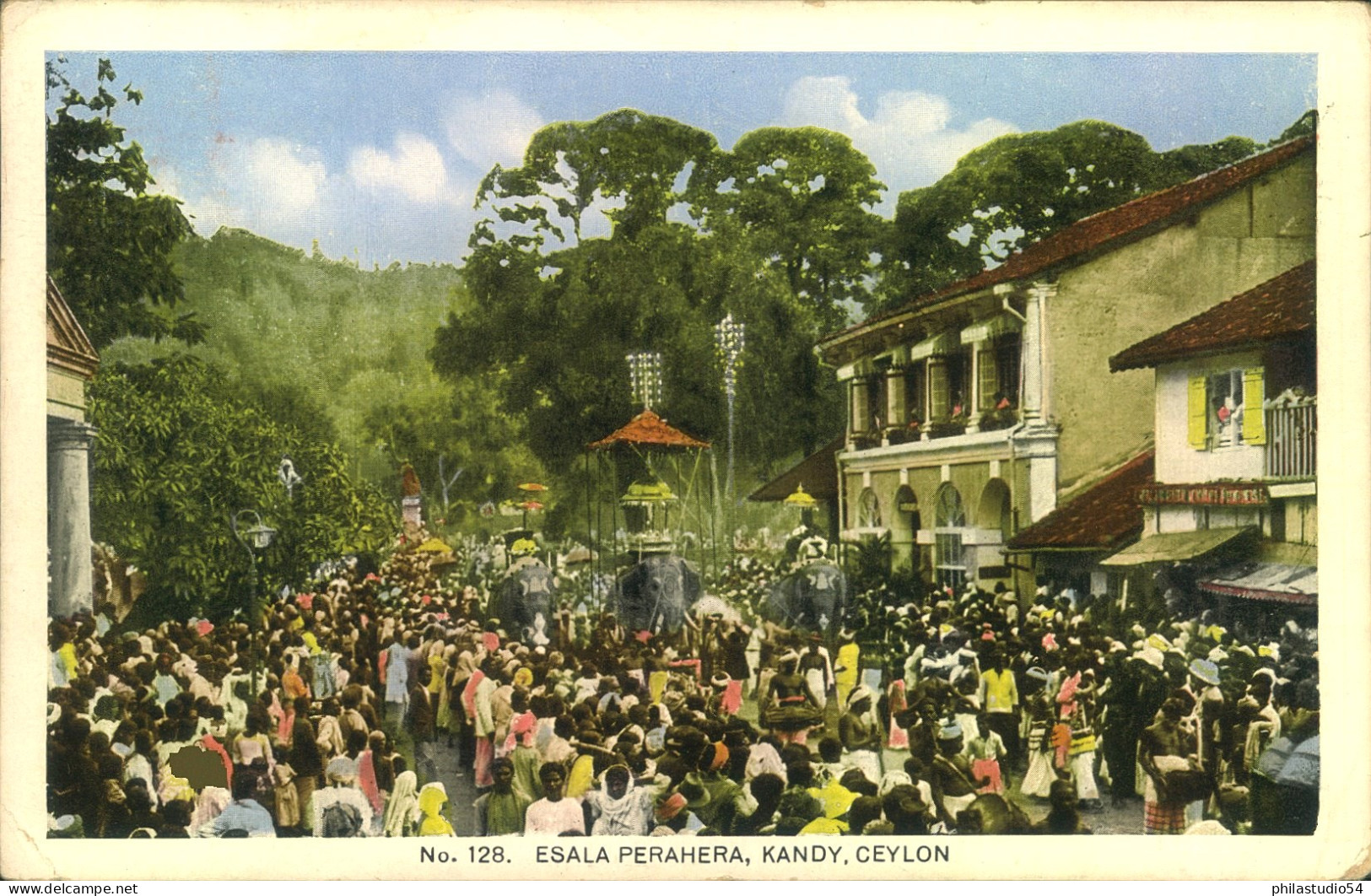 CEYLON: 1901/1925, 6 franked picture postcards