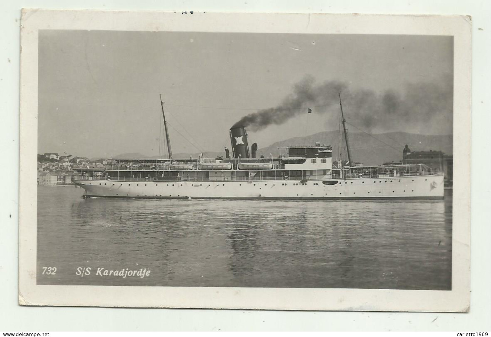 S/S KARADJORDJE - INVIATA DA BORDO 1937   VIAGGIATA FP - Dampfer