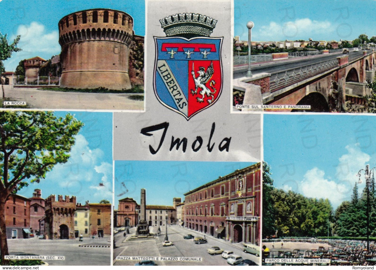 CARTOLINA  IMOLA,EMILIA ROMAGNA-SALUTI-STORIA,MEMORIA,CULTURA,REGIONE,IMPERO ROMANO,BELLA ITALIA,VIAGGIATA 1972 - Imola