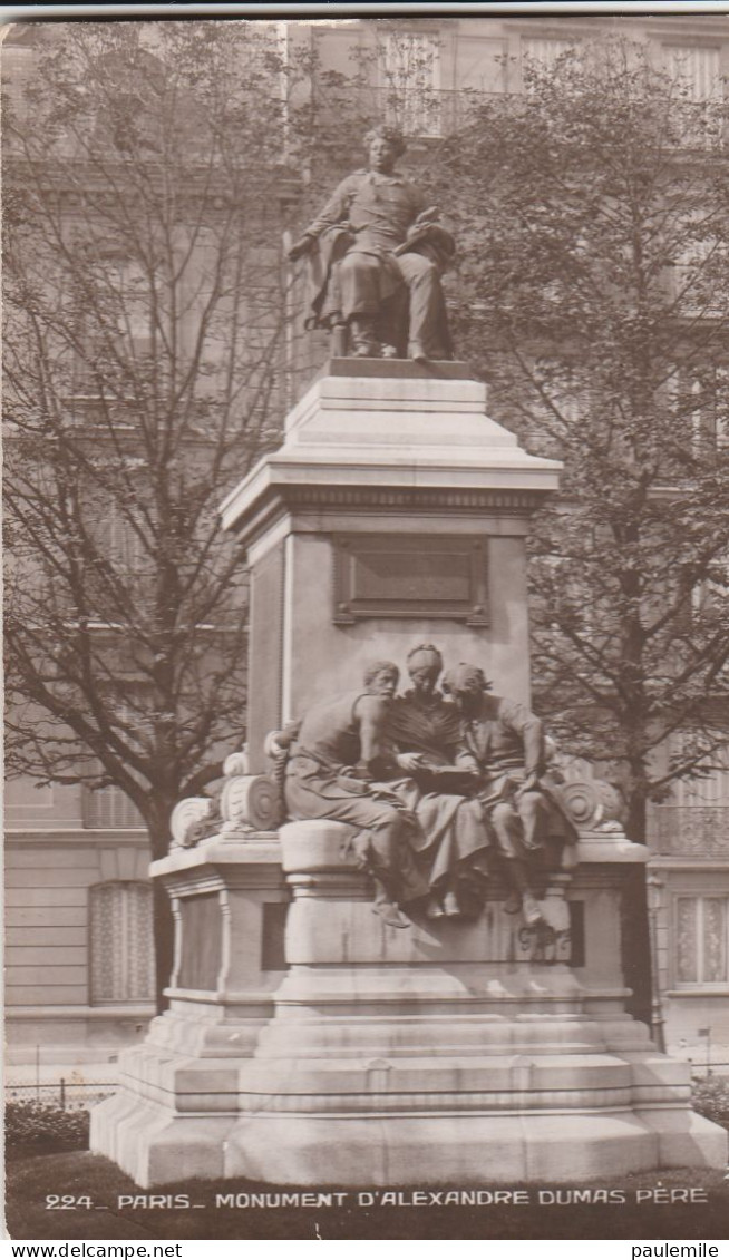 CPA  U 651     PARIS   MONUMENT ALEXANDRE DUMAS PERE - Statues