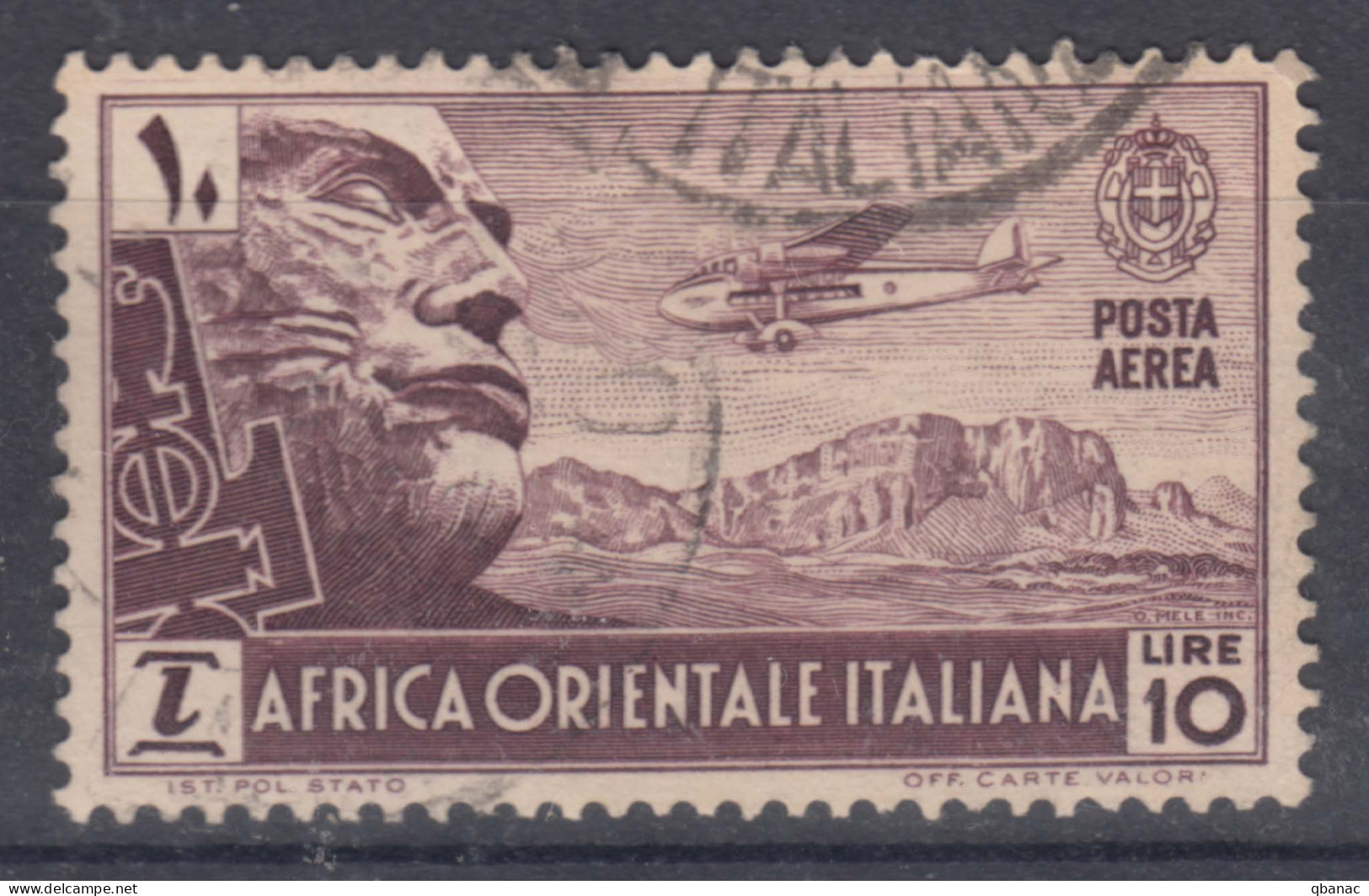 Italy Colonies East Africa 1938 Posta Aerea Sassone#A10 Used - Africa Oriental Italiana