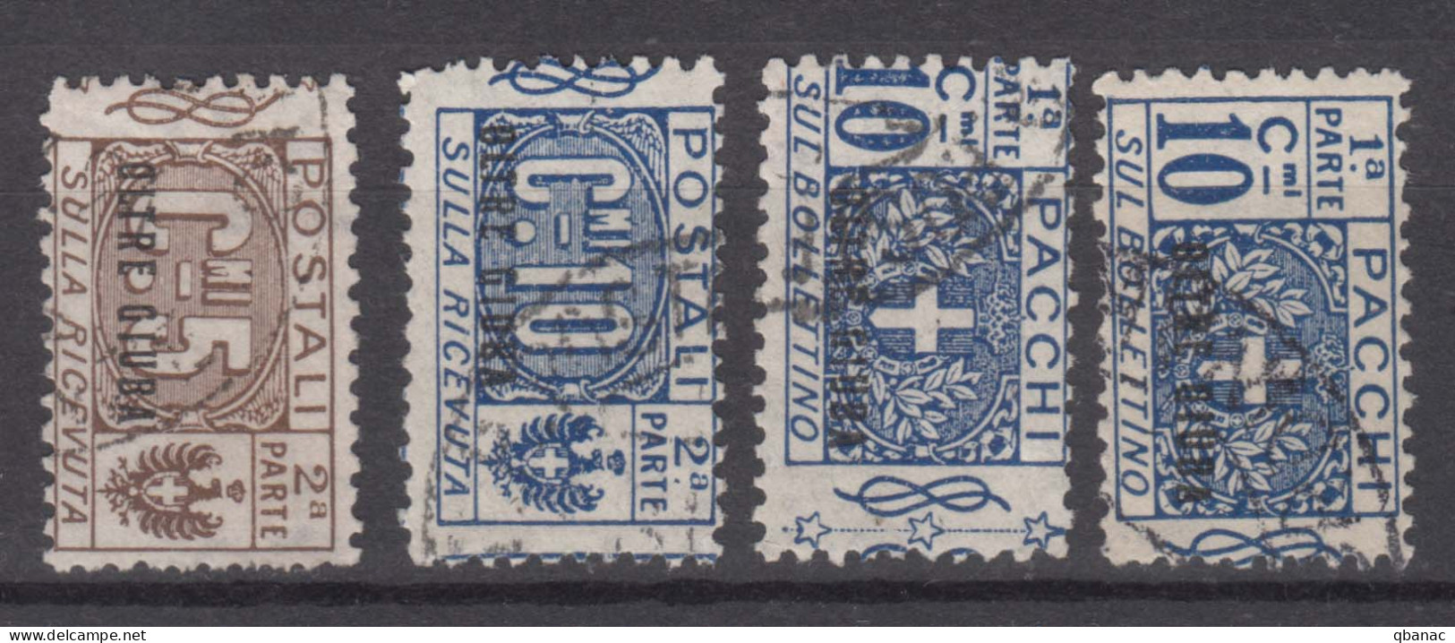 Italy Colonies Oltre Giuba 1925 Pacchi Postali Sassone#1,2 Separated Used - Oltre Giuba