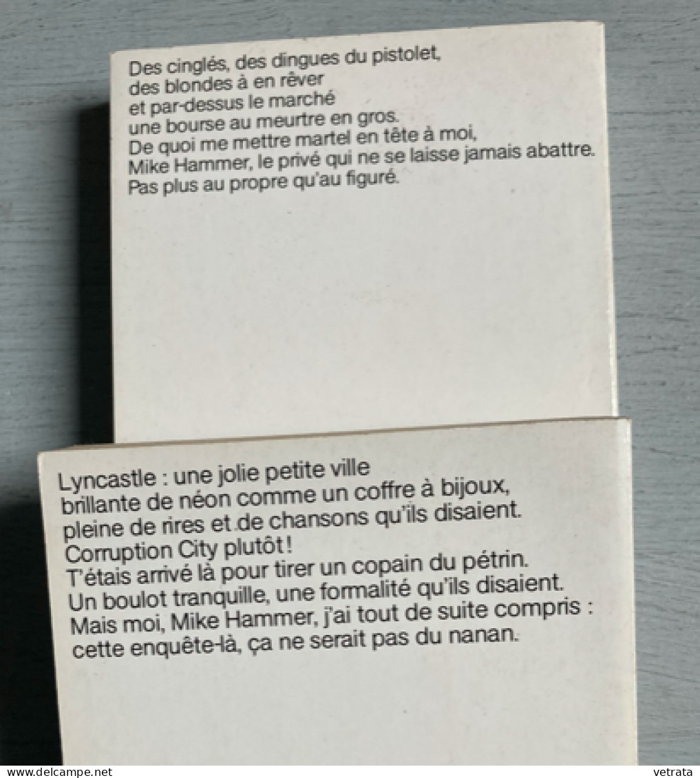 2 Livres De ​​​​​​​Mickey Spillane : Nettoyage Par Le Vide /Fallait Pas Commencer (10/18 - 1984 -286 & 280 Pages) - Wholesale, Bulk Lots