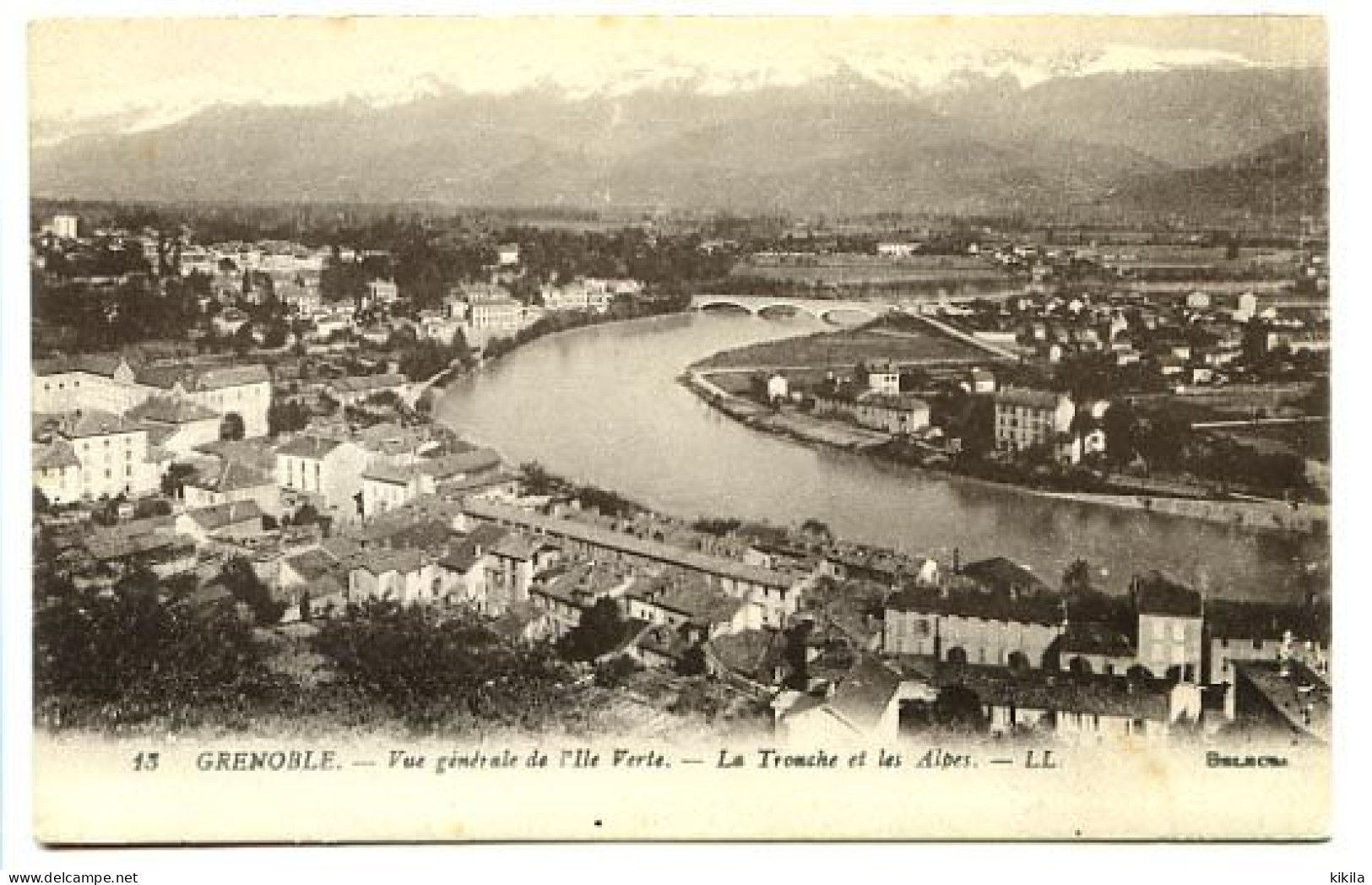 CPA 9 X 14 Isère Grenoble Vue Générale De L'Ile Verte - LA TRONCHE Et Les Alpes - La Tronche