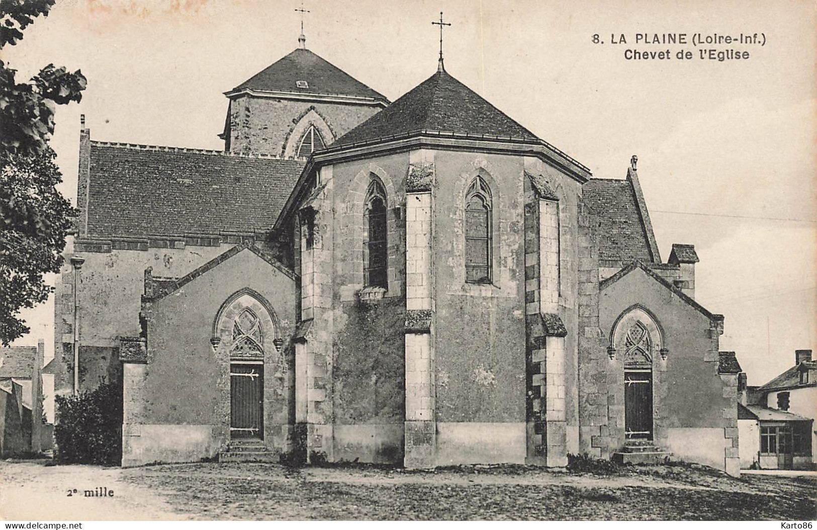 La Plaine Sur Mer * Place De L'église Du Village Et Le Chevet - La-Plaine-sur-Mer