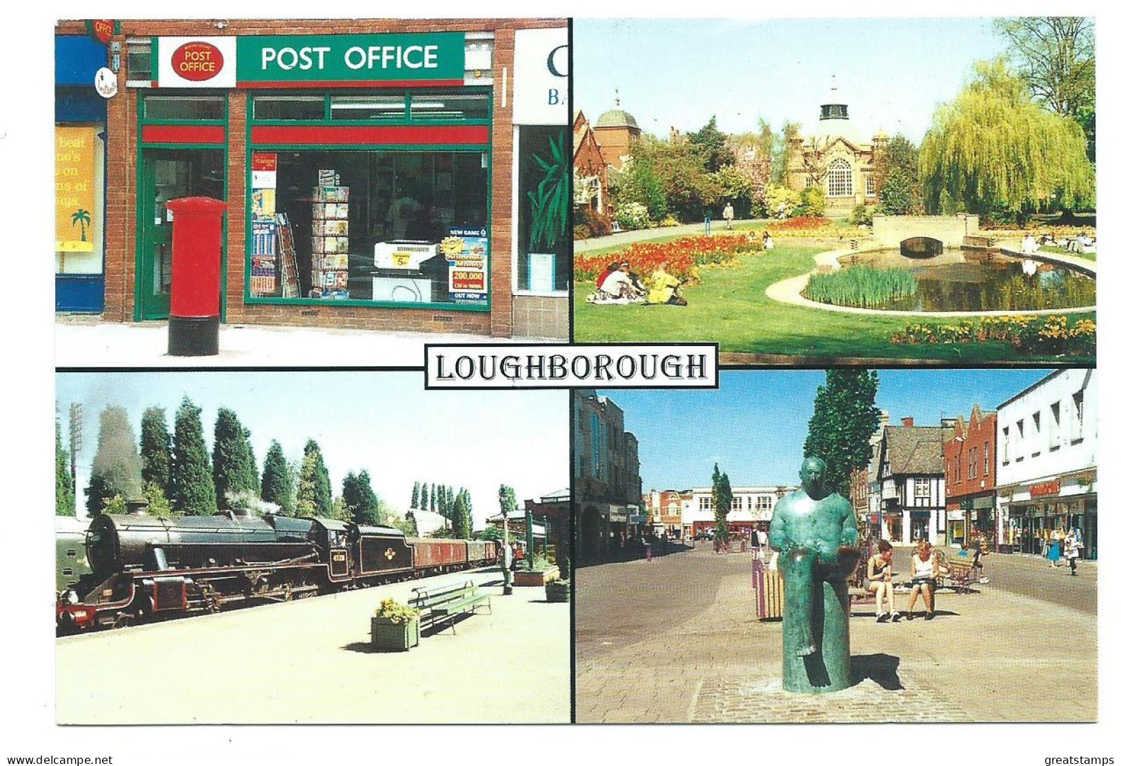 Leicestershire   Postcard Loughborough Multiview Larger Format. Post Office Etc Unused - Autres & Non Classés