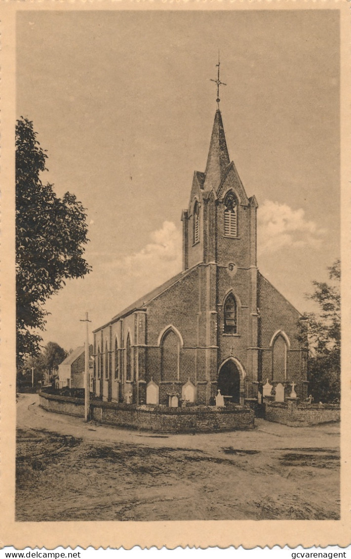 BAMBRUGGE  KERK 1853 MET KAPEL DER H.ANNA IN DE VERTE           2 SCANS - Erpe-Mere