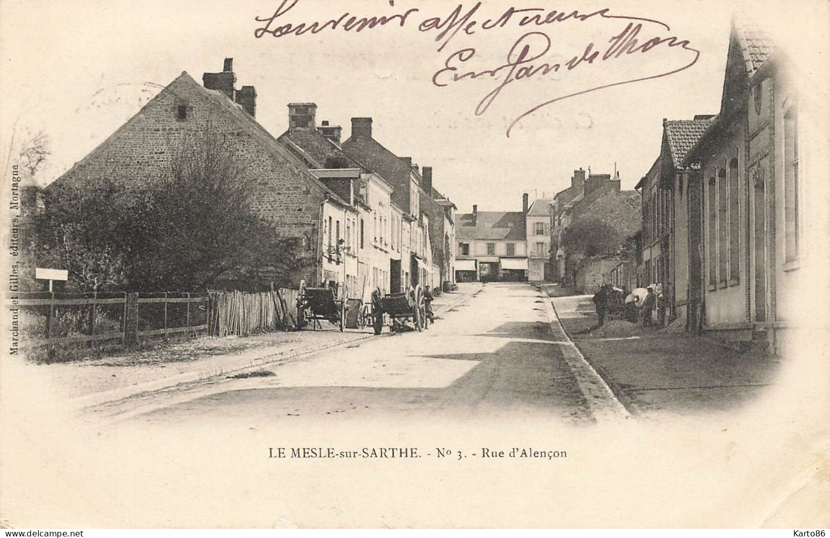 Le Mesle Sur Sarthe * 1902 * Rue D'alençon * Villageois - Le Mêle-sur-Sarthe