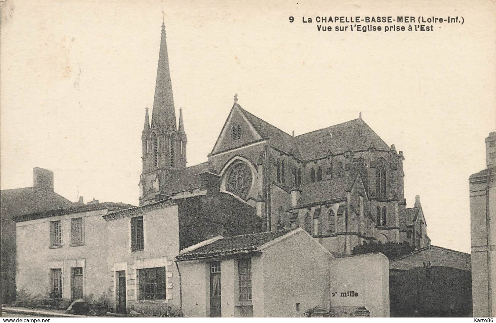 La Chapelle Basse Mer * Vue Sur Le Village Et L'église , Prise à L'est - La Chapelle Basse-Mer