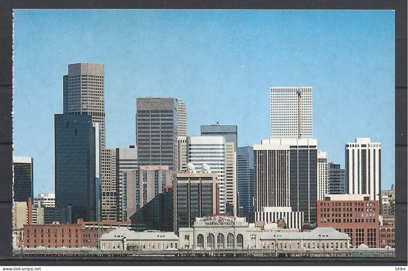 United  States, CO, Denver, Old Union Station & New Denver Skyline. - Denver
