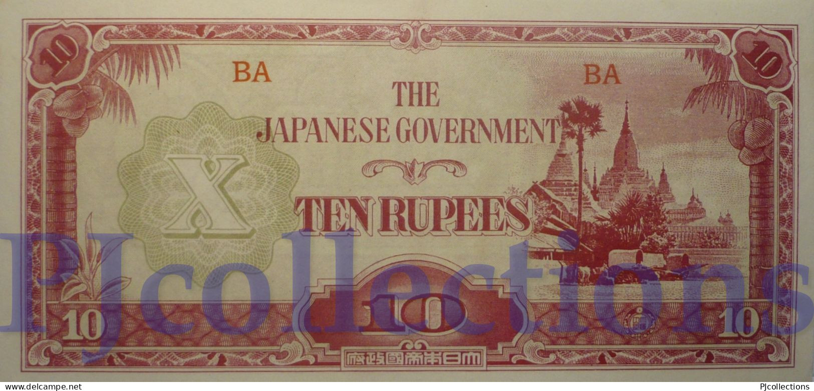 BURMA 10 RUPEES 1942/44 PICK 16a UNC - Other - Asia