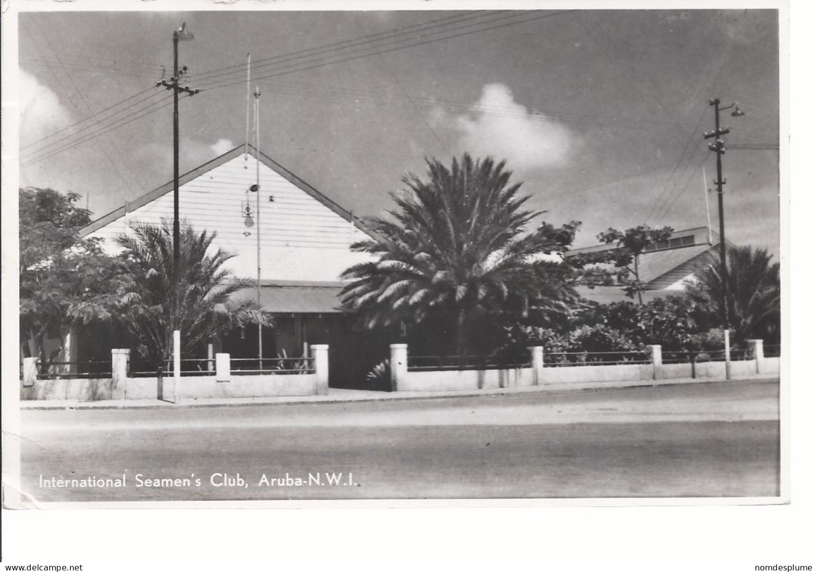 18124) Aruba International Seaman's Club Real Photo RPPC Cancel Postmark See Back - Aruba