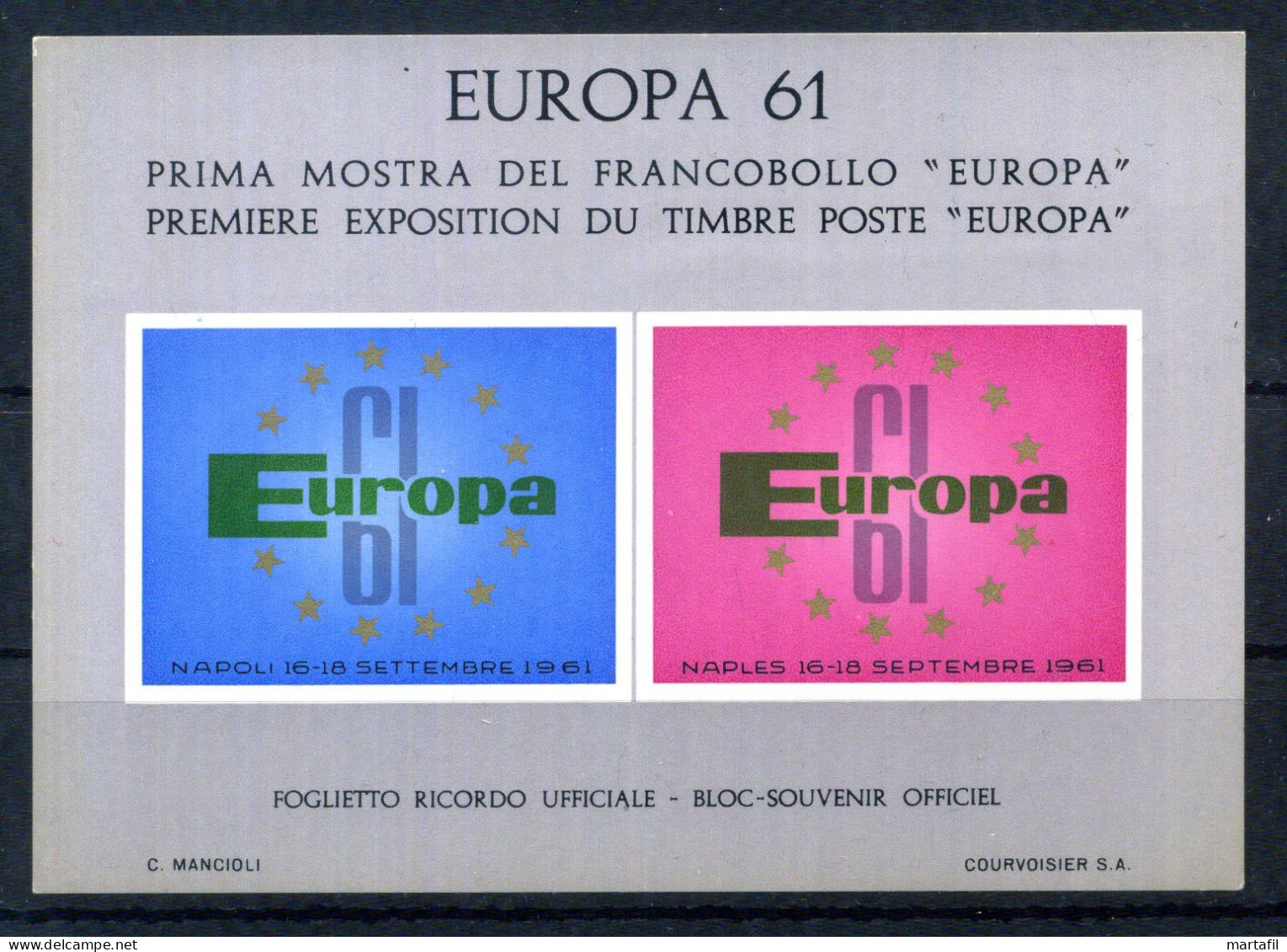 ERINNOFILIA / Europa 61 Europa-CEPT, Prima Mostra Del Francobollo Europa - 1961