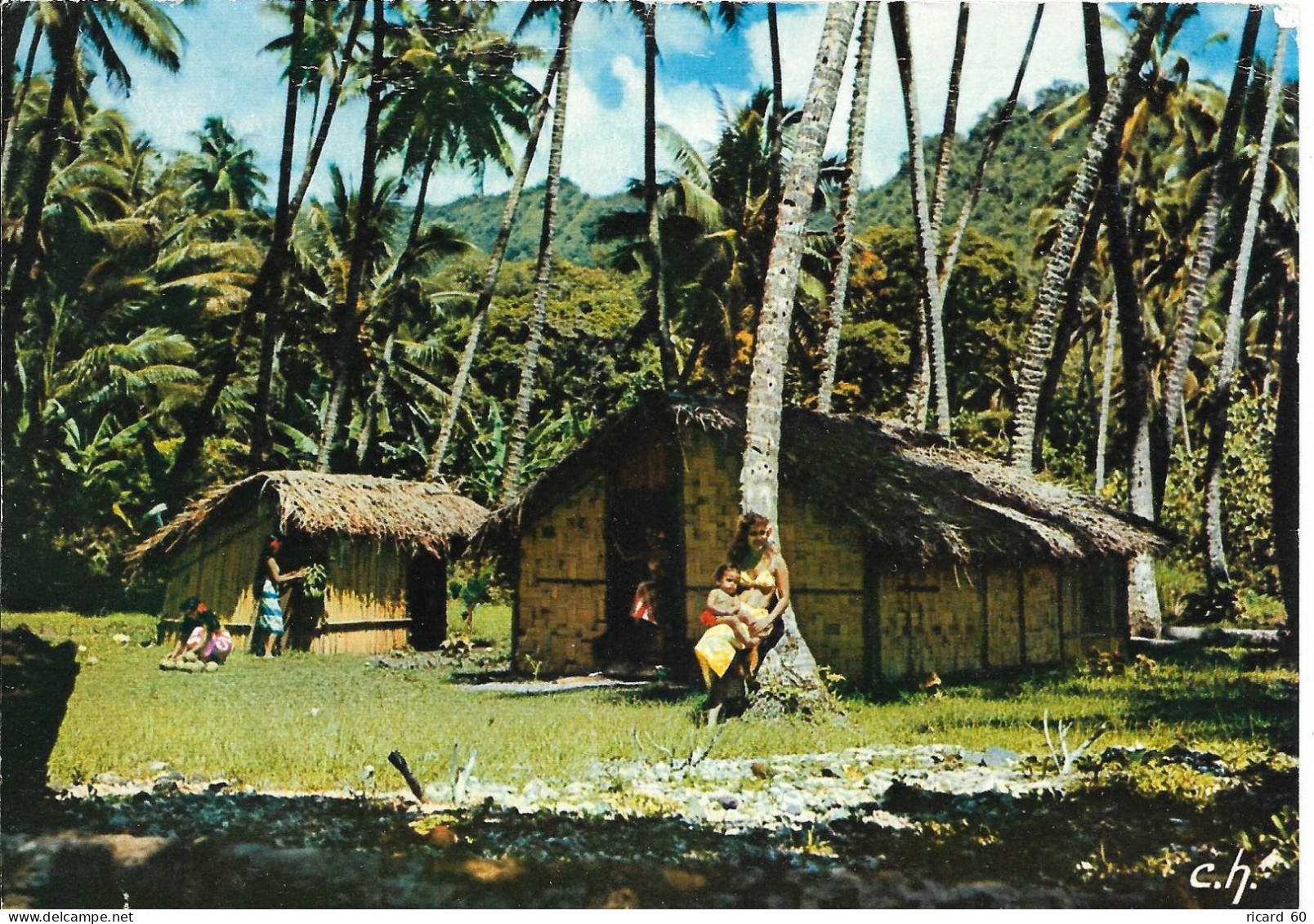Cpsm Polynésie, Tahiti, Femme Devant Les Cases - Polynésie Française