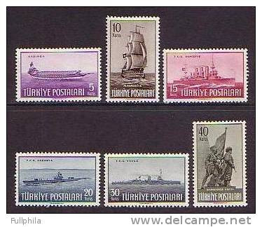 1949 TURKEY 1ST OF JULY THE FLEET DAY SHIPS MNH ** - Neufs