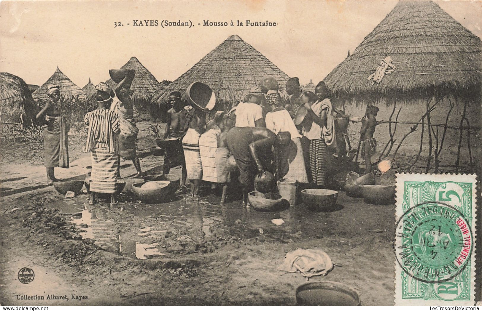 Soudan - Kayes - Mousso à La Fontaine - Collection Albaret - Animé - Carte Postale Ancienne - Soudan