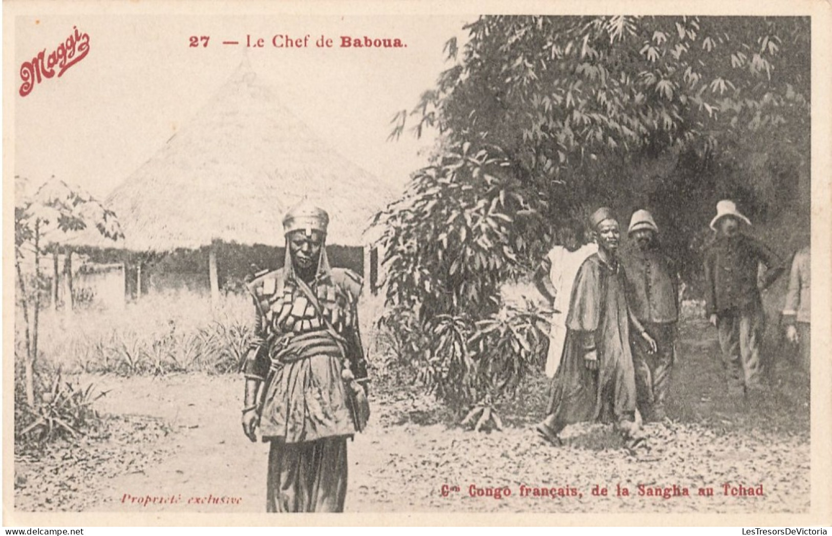 Congo Français De La Sangha Au Tchad - Le Chef De Baboua - Publicité Maggi - Indigène - Carte Postale Ancienne - Autres & Non Classés