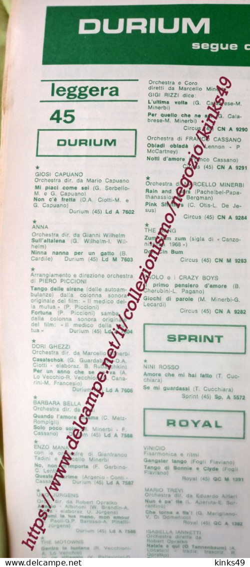 B219> Rivista < Rassegna di MUSICA e DISCHI > N° 271 di GENNAIO 1969 = Discografie !