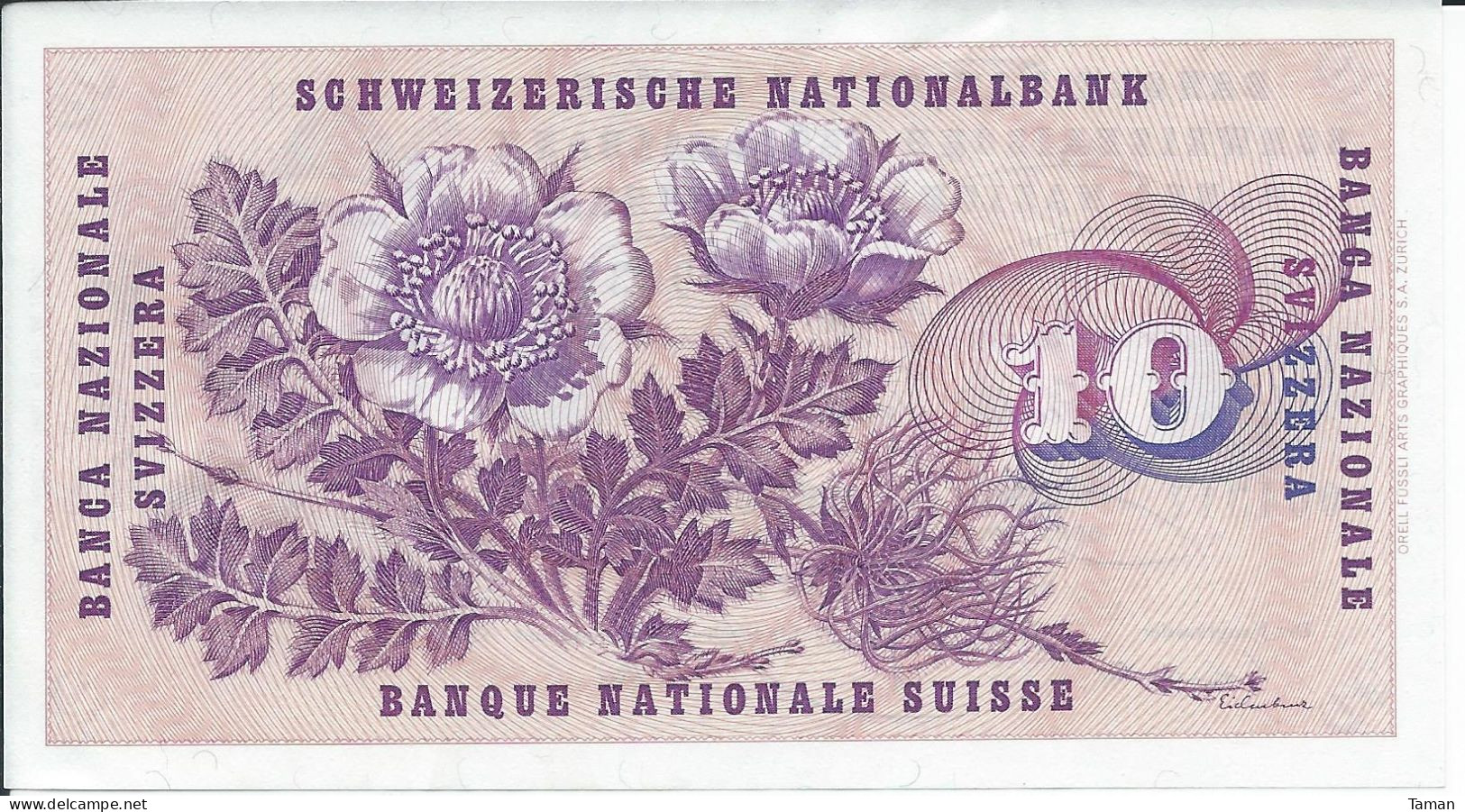 SUISSE   -  10  Francs  1974   -   Schweiz   -- UNC --   Switzerland - Schweiz