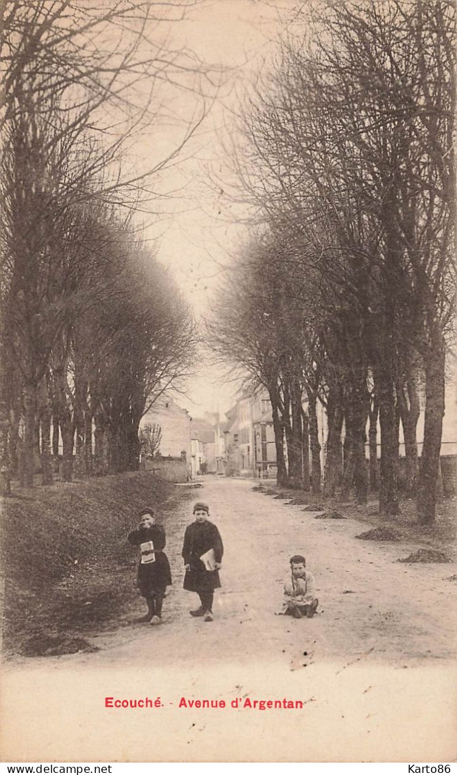 écouché * Avenue D'argentan * Enfants Villageois - Ecouche