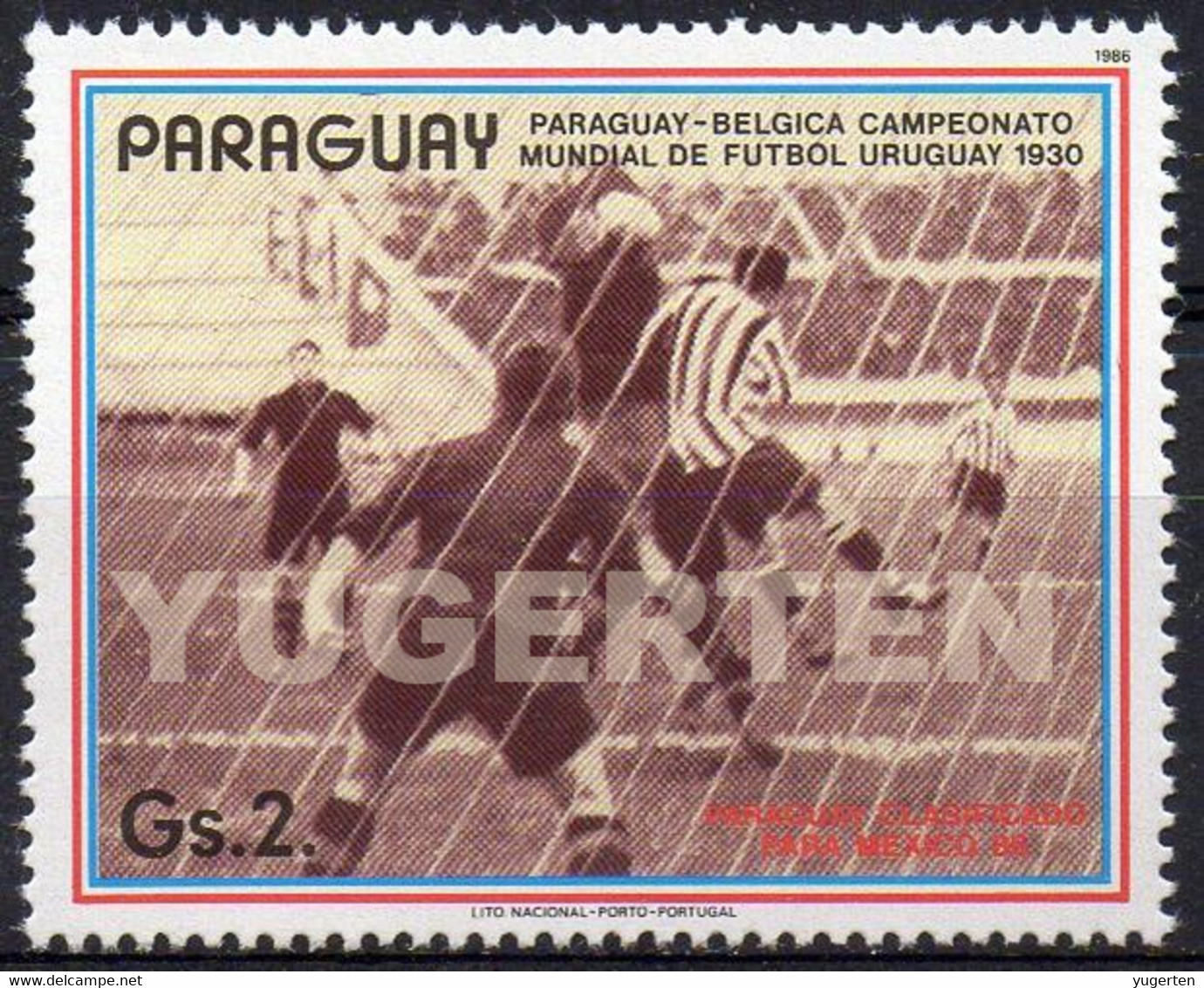 PARAGUAY 1986 - 1v - MNH - Paraguay Vs Belgium Football Fußball Fútbol Soccer Calcio Futebol Voetbal - Belgique Belgica - 1930 – Uruguay