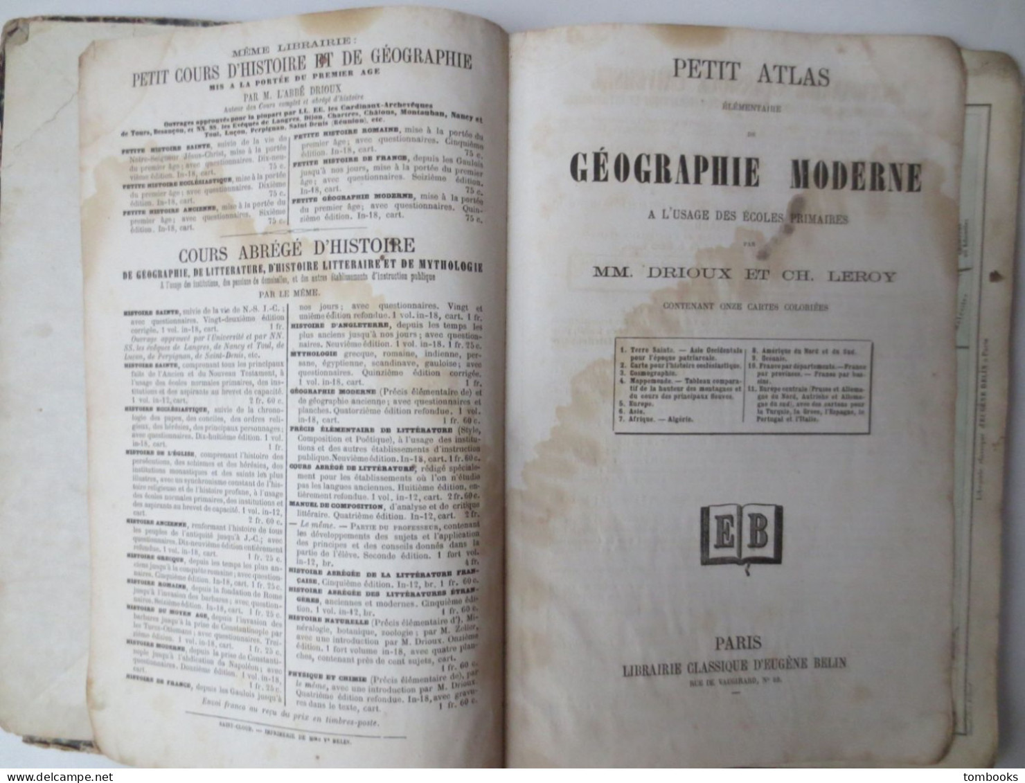 Petit Atlas - M.M Drioux Et CH . Leroy Contenant Onze Cartes Coloriées - 1897 - - Mappe/Atlanti