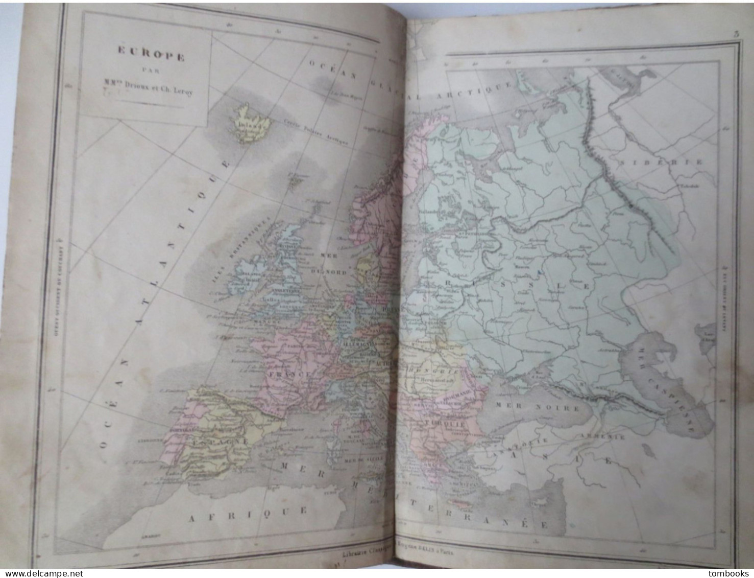 Petit Atlas - M.M Drioux Et CH . Leroy Contenant Onze Cartes Coloriées - 1897 - - Cartes/Atlas