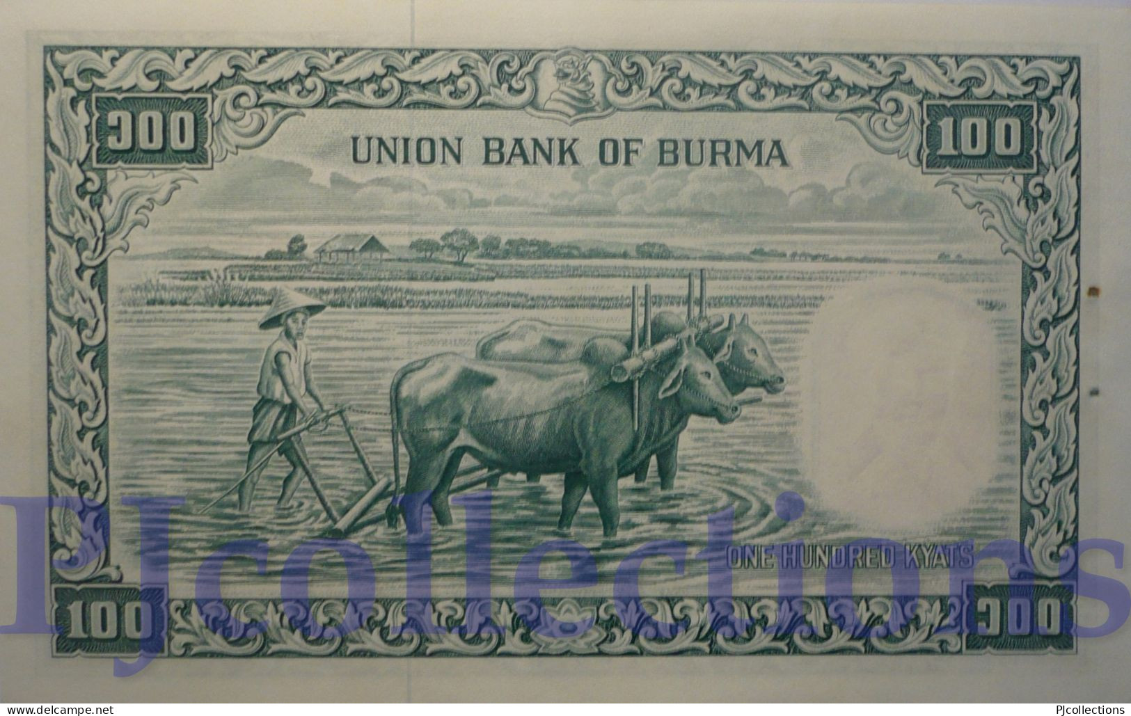 BURMA 100 KYATS 1958 PICK 51a AUNC W/PIN HOLES - Other - Asia