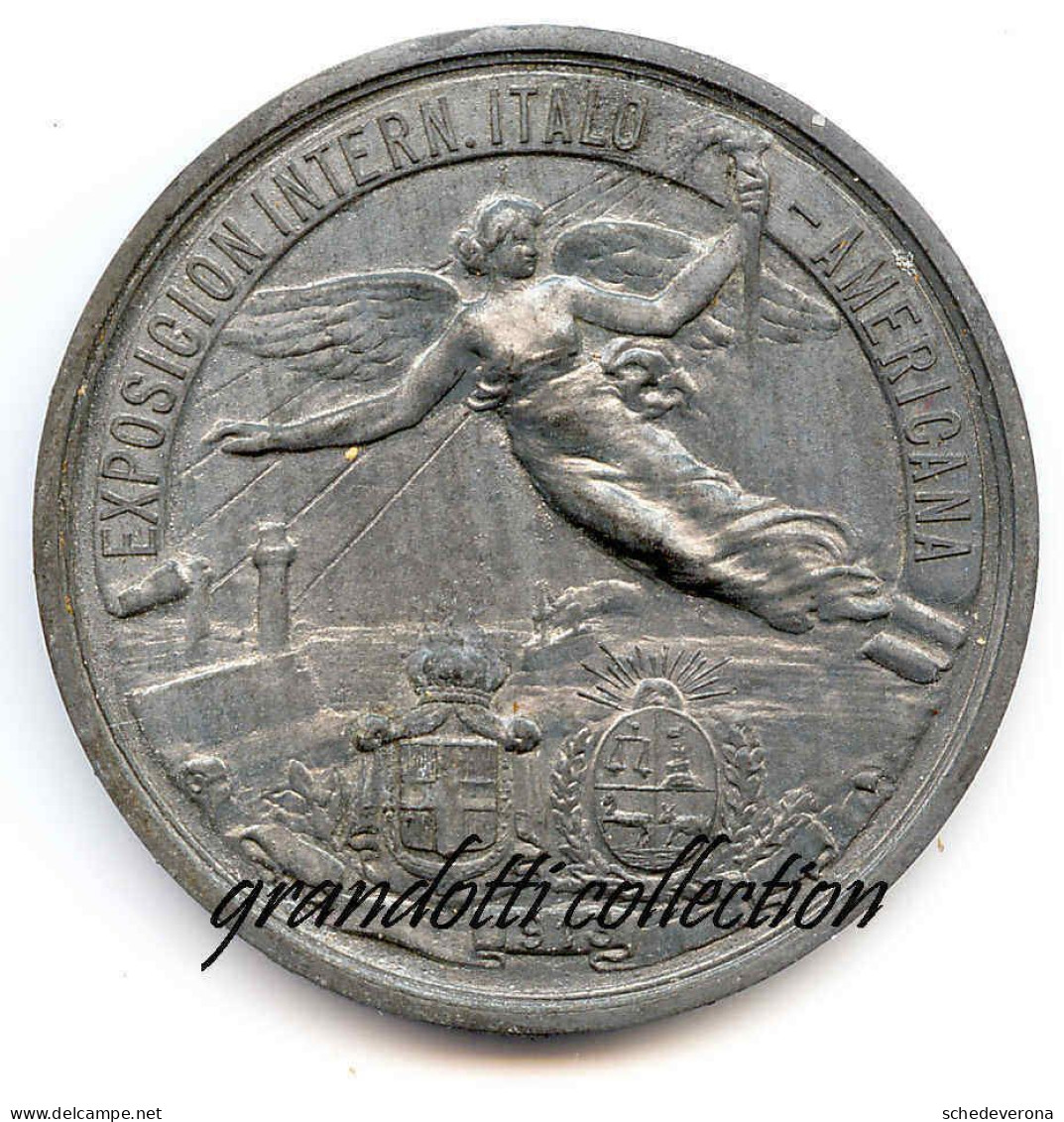 MEDAGLIA ESPOSIZIONE ITALO AMERICANA DI MONTEVIDEO 1913 URUGUAY - Professionali/Di Società