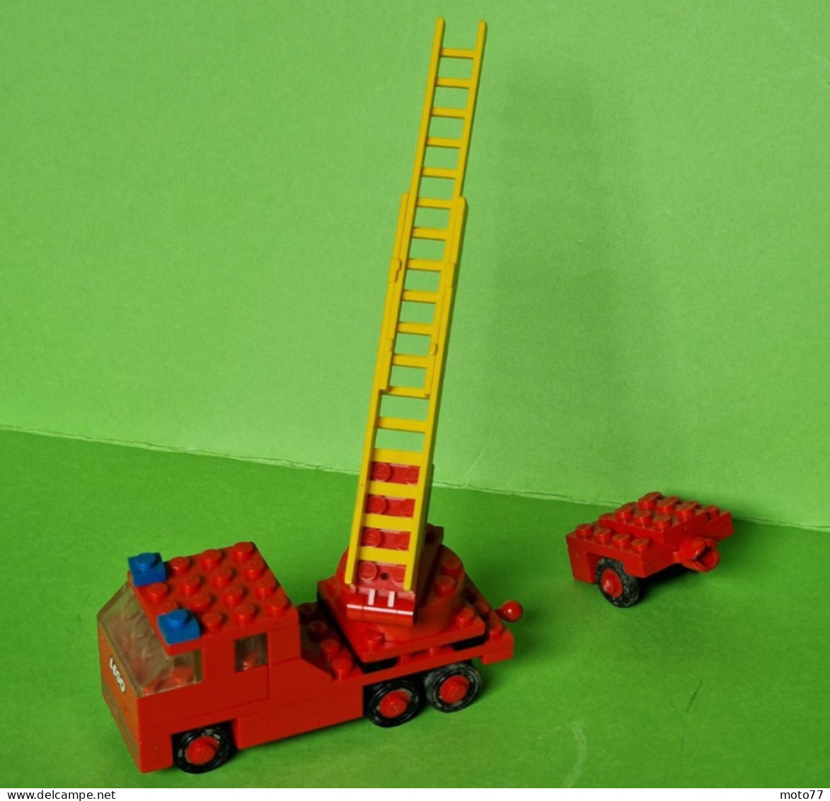 Lot Ancien Jeux De Construction LEGO 640 - CAMION De POMPIER Avec REMORQUE - Document De Montage - Vers 1970 - Lego System