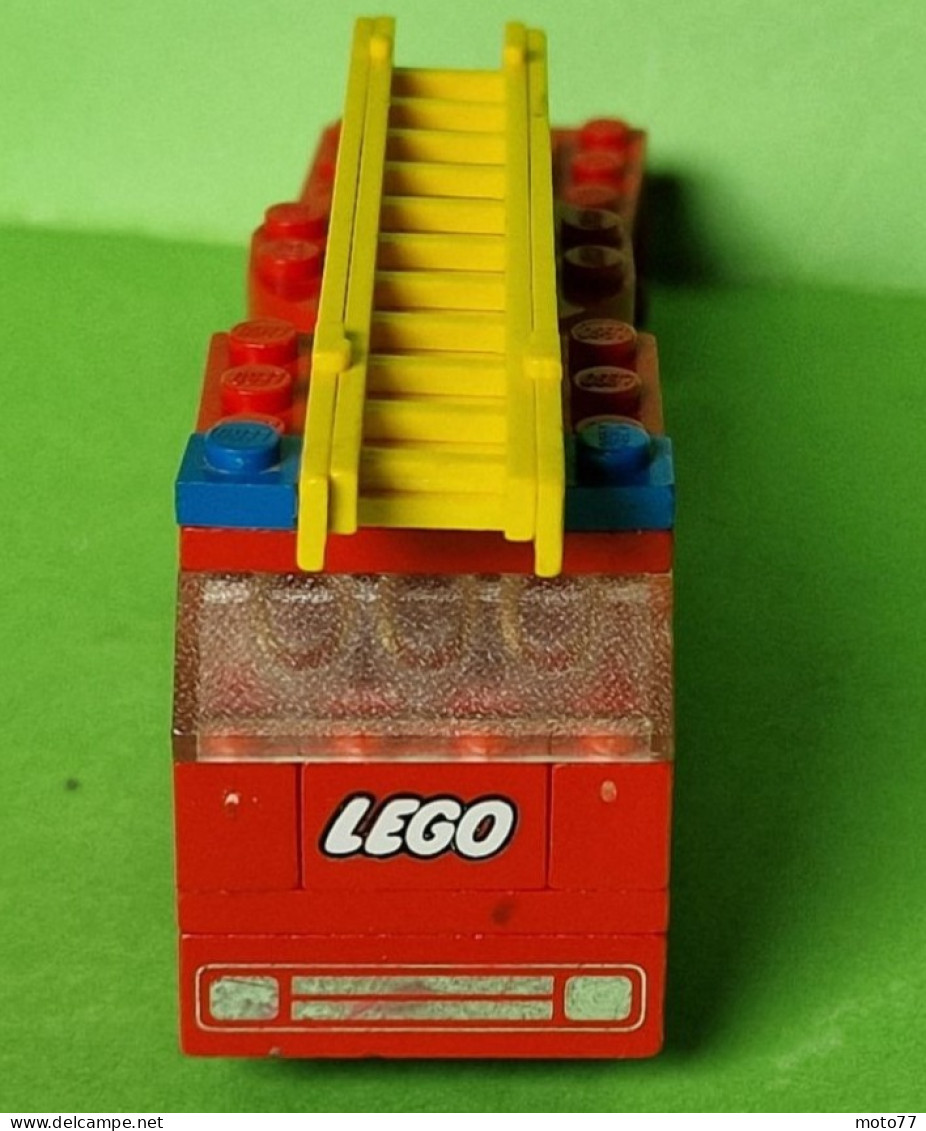 Lot ancien jeux de Construction LEGO 640 - CAMION de POMPIER avec REMORQUE - Document de montage - vers 1970