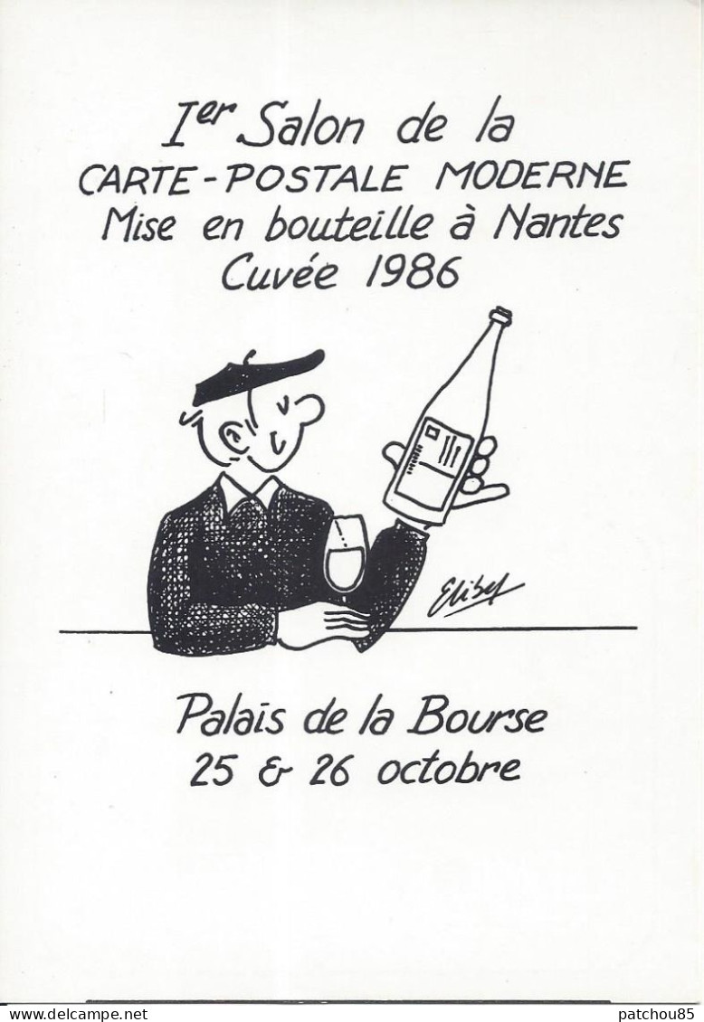 CPM 1° Salon De La Carte Postale Moderne Au Pays Du Muscadet 26-26-Octobre 1986 Nantes - Bourses & Salons De Collections