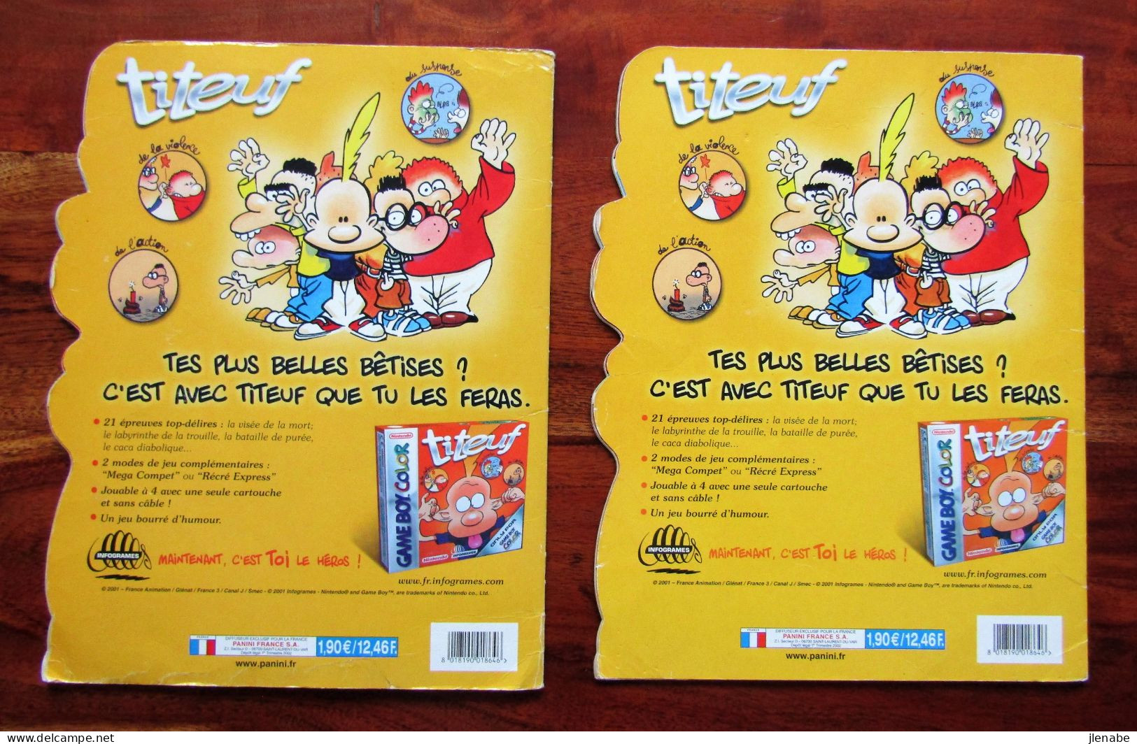 TITEUF Par ZEP Lot 2 Panini 2001 - Plakate & Offsets