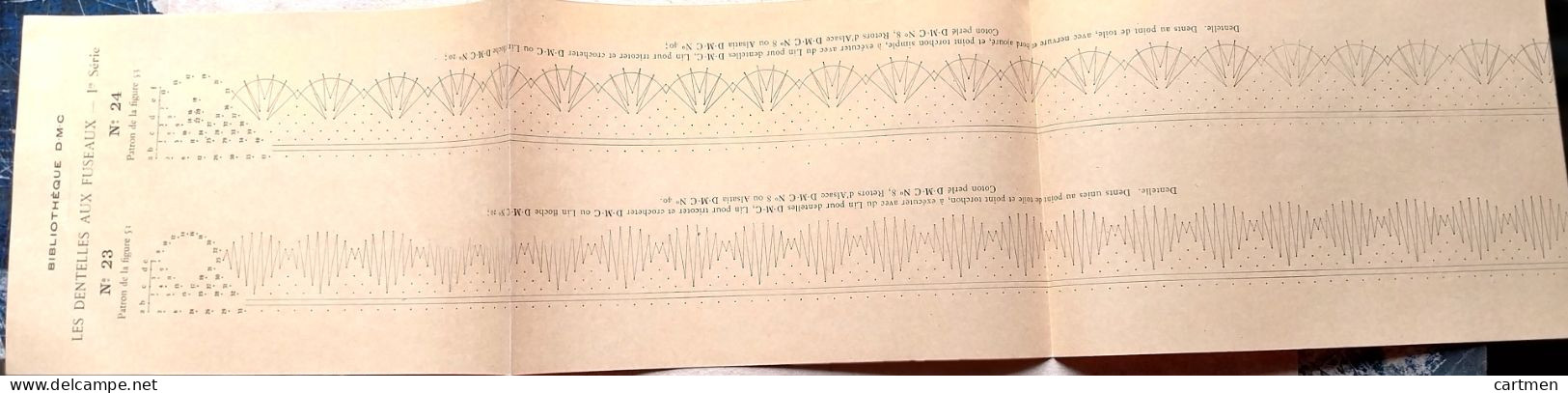 BRODERIE DENTELLE POINT DE CROIX  BIBLIOTHEQUE DMC DILLMONT DENTELLE AU FUSEAU PATRONS  I° SERIE  ALBUM ETAT NEUF