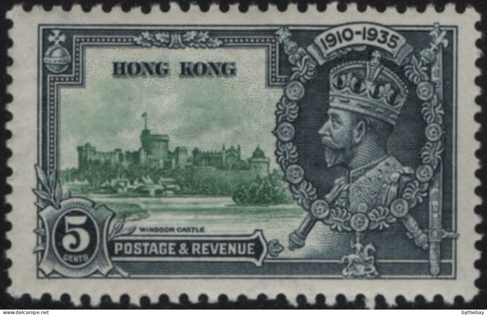 Hong Kong 1935 MH Sc 148 5c GV Silver Jubilee - Unused Stamps