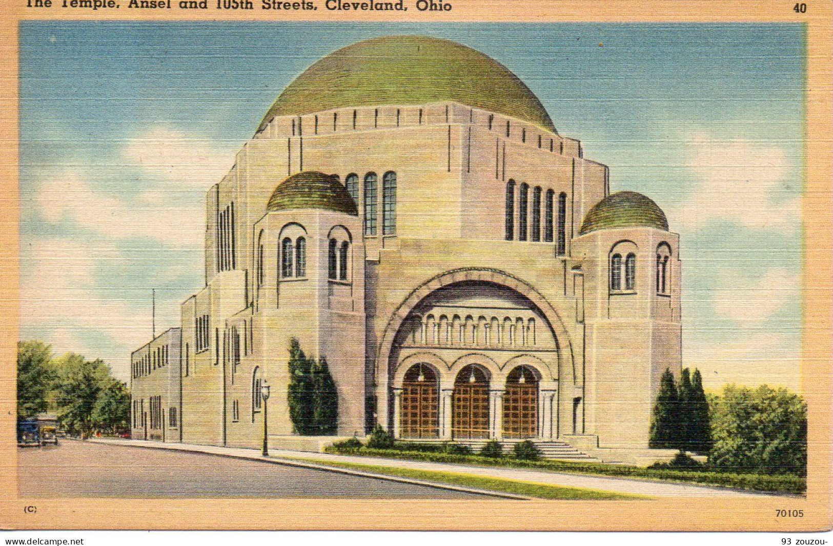 .Etas Unis. The Temple Ansel And 105th Streets Cleveland Ohio.  Carte  RARE Vierge Et Impeccable. - Cleveland