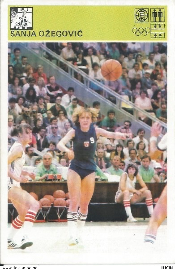 Trading Card KK000248 - Svijet Sporta Basketball Yugoslavia Croatia Sanja Ozegovic Monting Zagreb 10x15cm - Andere & Zonder Classificatie