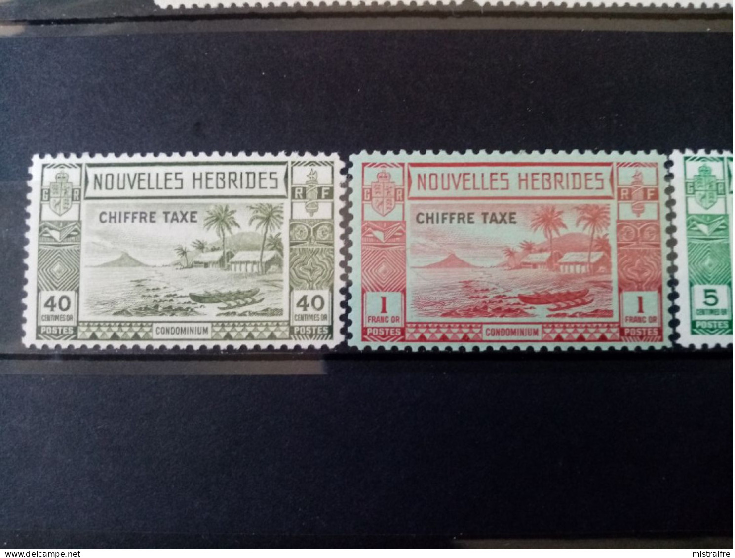 NOUVELLES-HEBRIDES. 1925-38. TAXES  N° 5 Oblitéré  Et Série Complète  N° 11 à 15 NEUFS++ .  Côte YT 2022 : 139,50 € - Nuevos