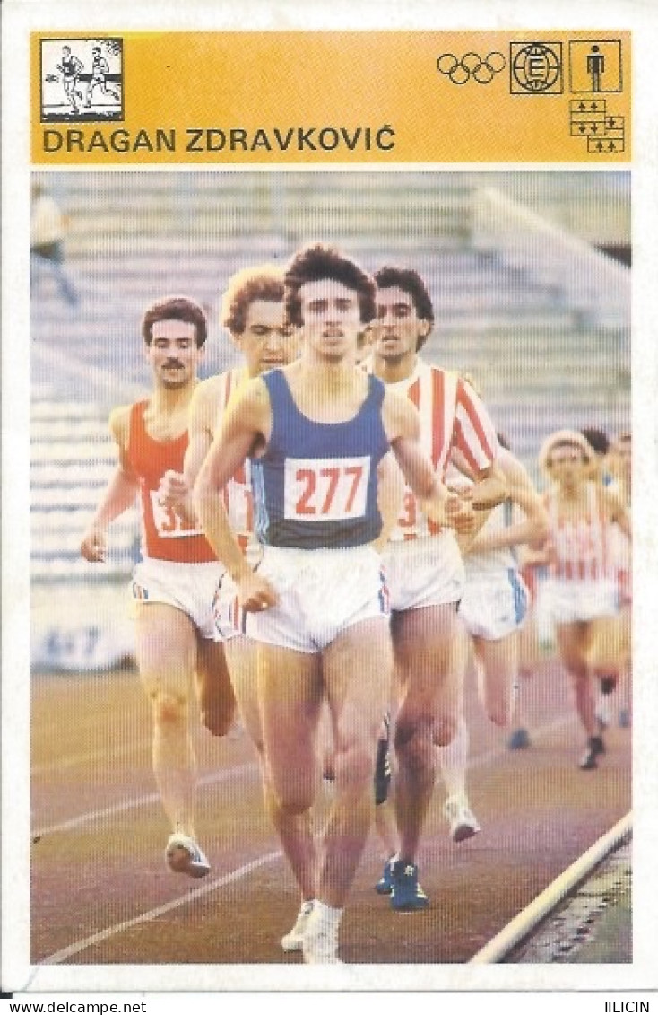 Trading Card KK000259 - Svijet Sporta Athletics Yugoslavia Serbia Dragan Zdravkovic 10x15cm - Athlétisme