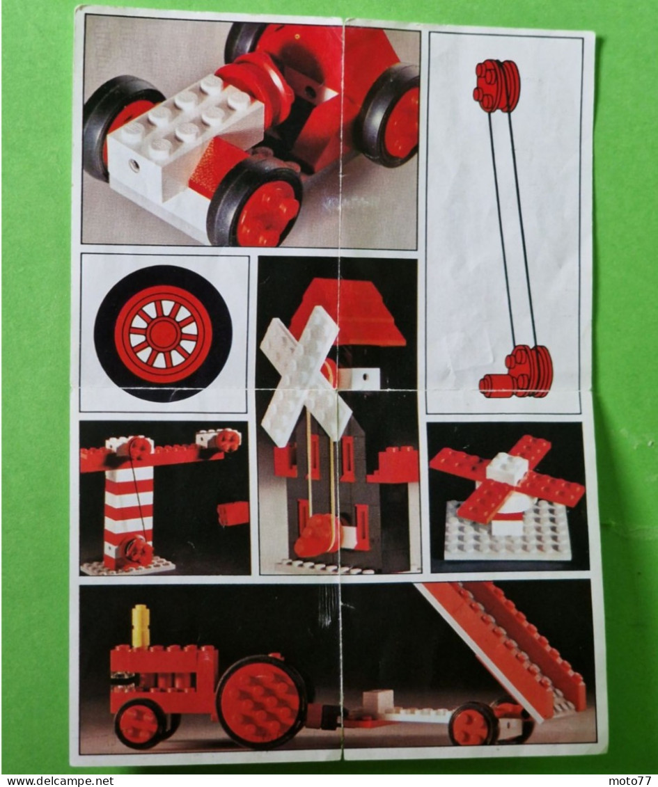 Lot ancien jeux de Construction LEGO 900 901 902 - DOC + Ensemble 8 éléments ROUES , ESSIEUX ,  AXES-ROTATIF - vers 1970