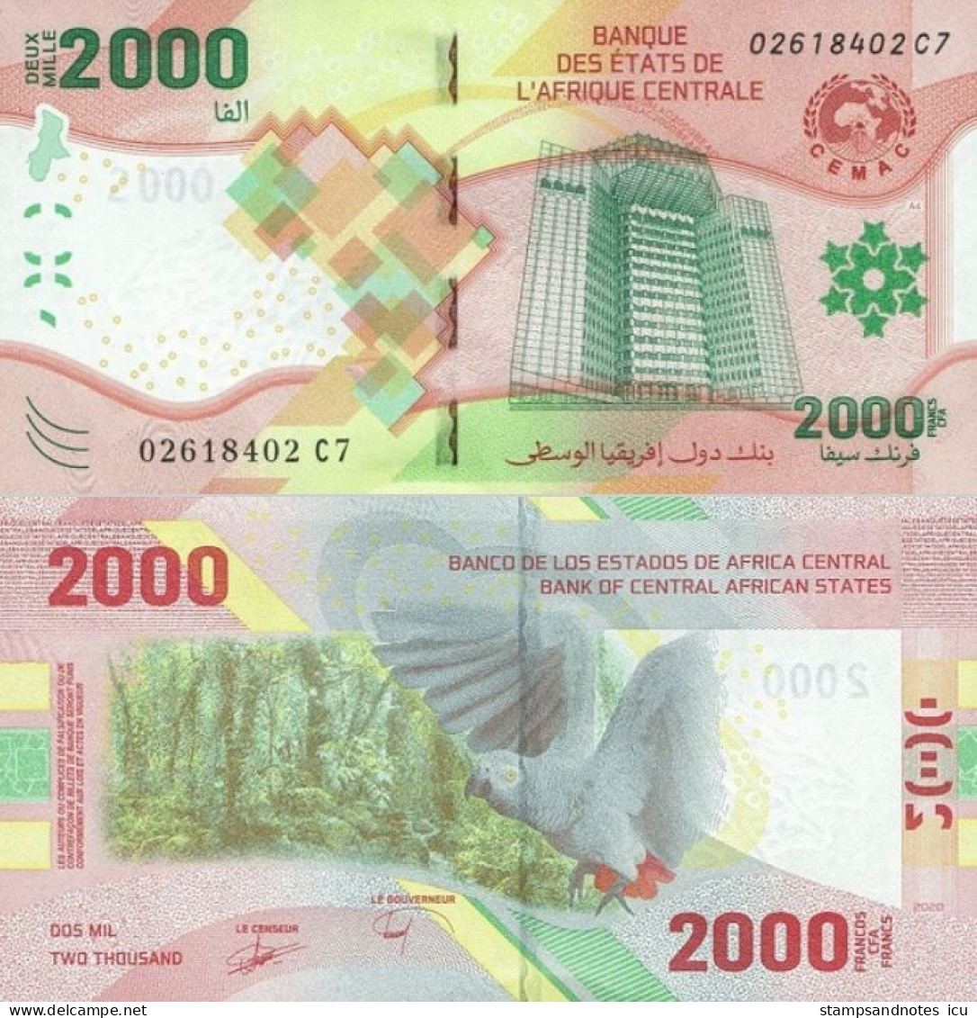 CENTRAL AFRICAN STATES 2000 Francs 2020 (2022) P W702 UNC - Zentralafrikanische Staaten