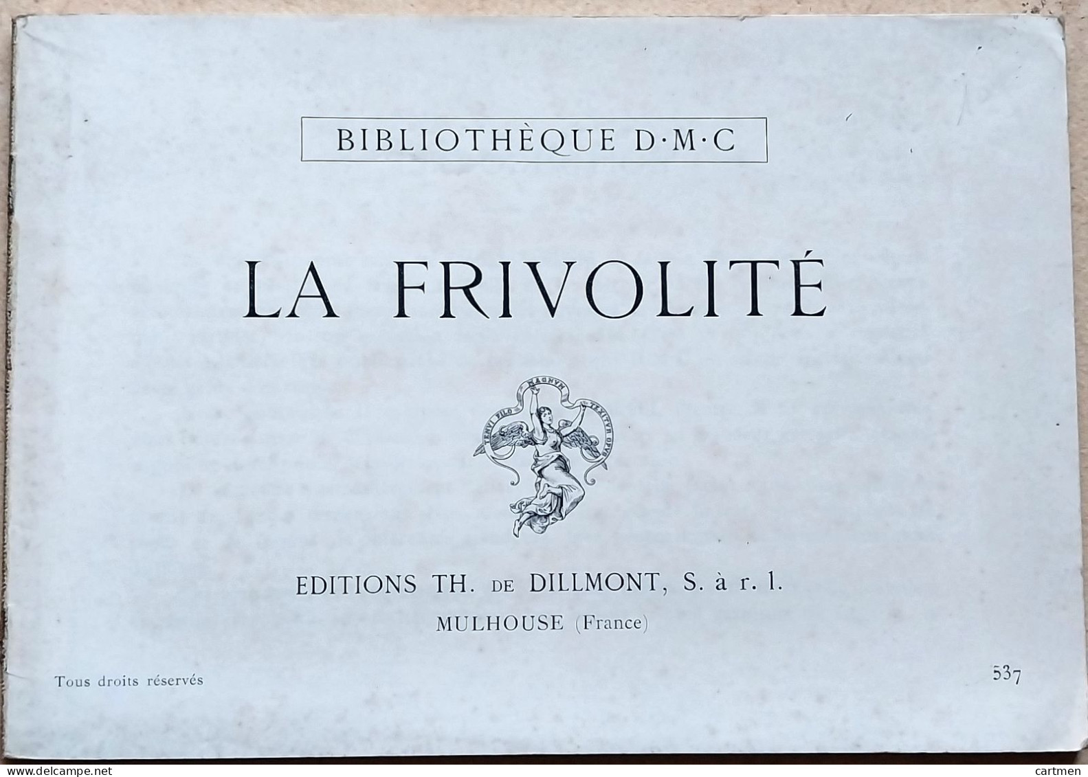 BRODERIE DENTELLE POINT DE CROIX  BIBLIOTHEQUE DMC DILLMONT LA FRIVOLITE ALBUM ETAT NEUF - Stickarbeiten