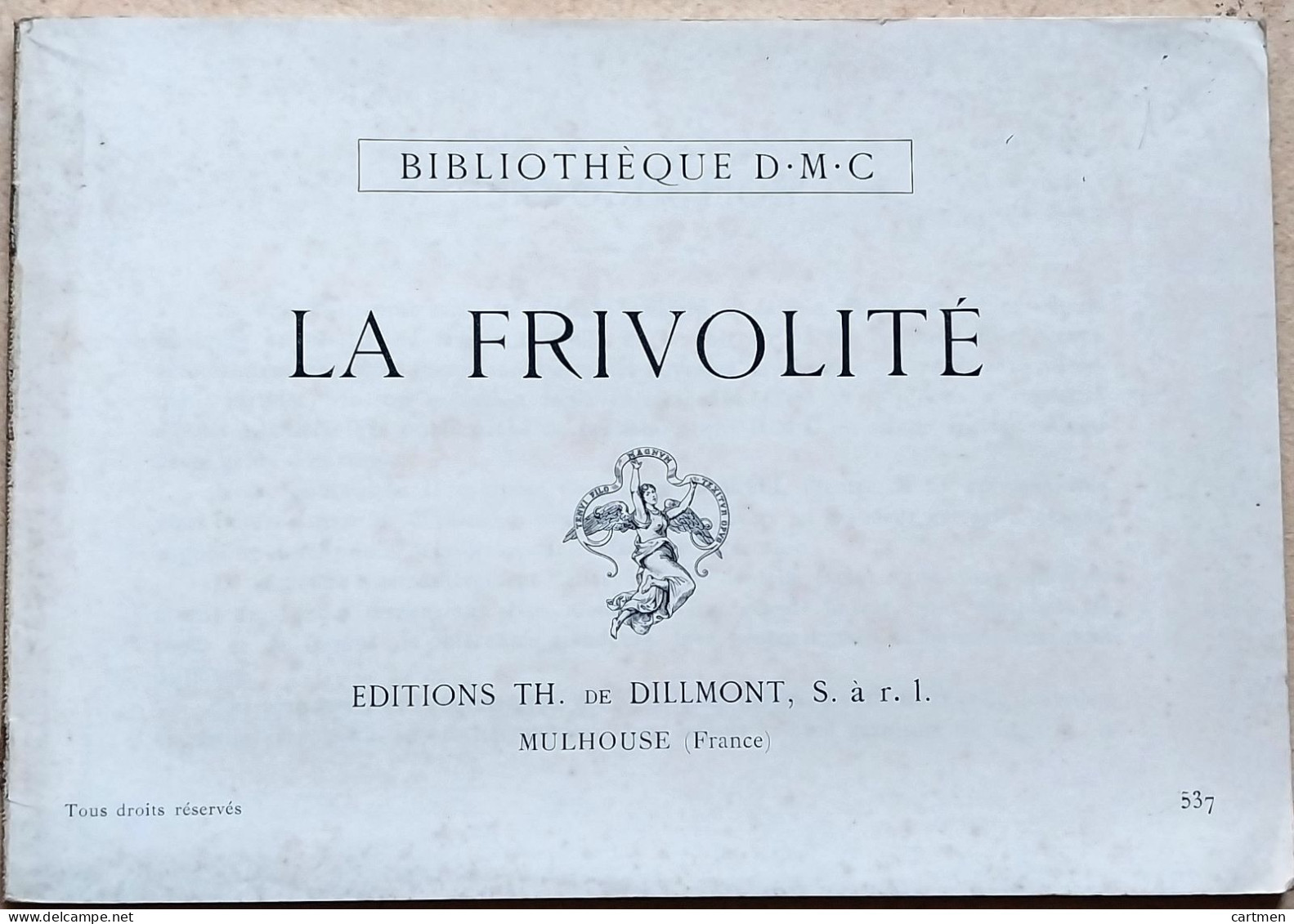 BRODERIE DENTELLE POINT DE CROIX  BIBLIOTHEQUE DMC DILLMONT LA FRIVOLITE ALBUM ETAT NEUF - Point De Croix