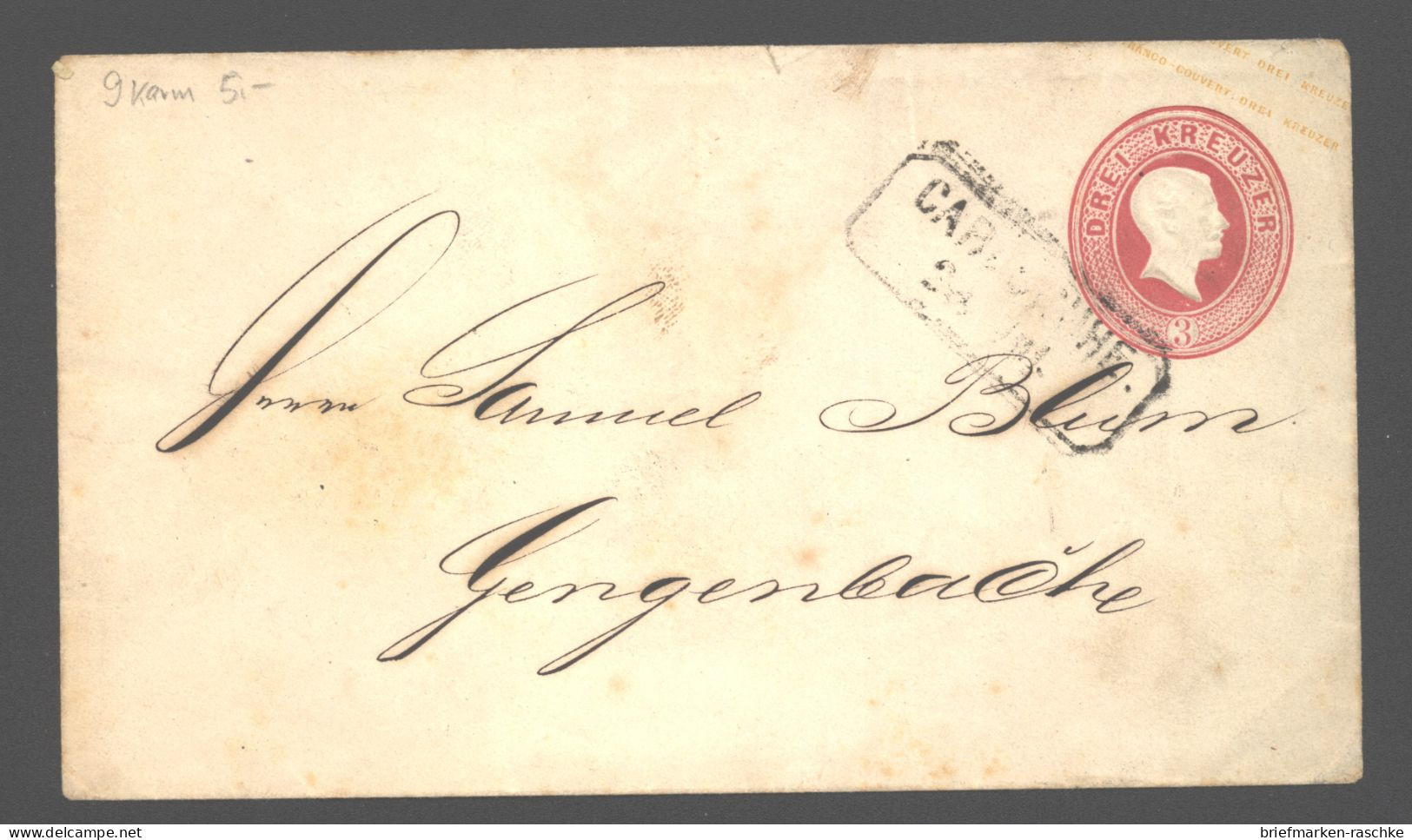 Baden,U12,o,Carlsruhe + L2 Gengenbach  (4211) - Postal  Stationery