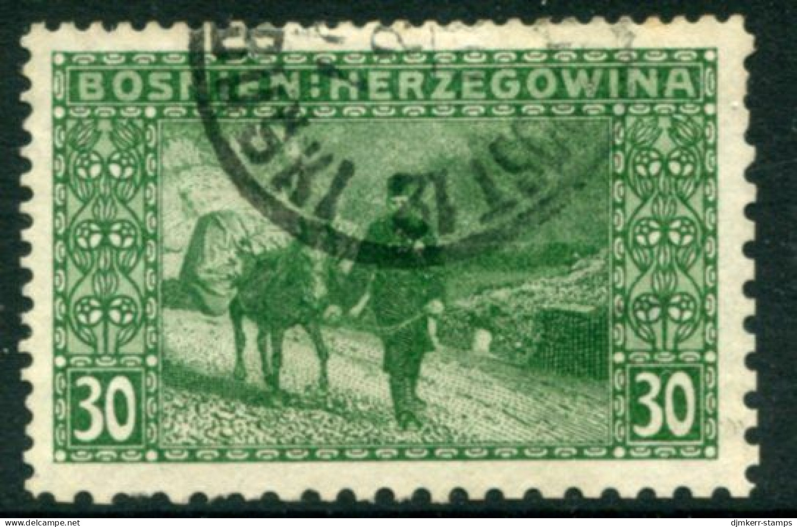 BOSNIA & HERZEGOVINA 1906 30 H. Perforated 12½:9¼:9¼:12½::  Used. Michel 37G, SG 194D - Bosnien-Herzegowina
